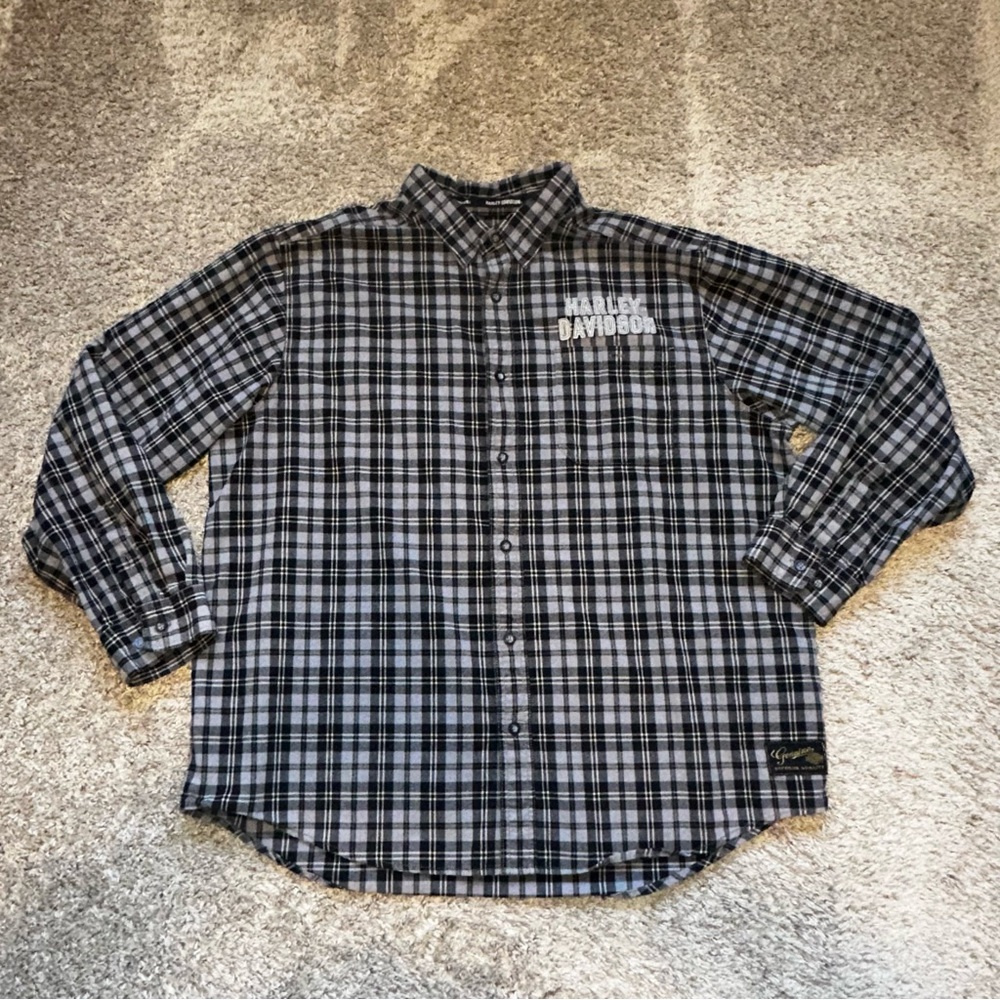 Harley Davison Medium Weight Flannel - Picture 2 of 6